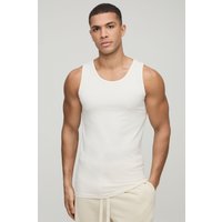 Muscle Fit vesttop - Ecru - XS, Ecru Muscle Fit vesttop - Ecru - XS, Ecru von boohooman