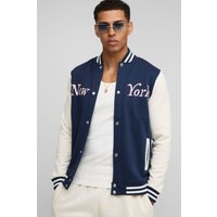 New York Jersey-Jacke - Blau - XS, Blau New York Jersey-Jacke - Blau - XS, Blau von boohooman
