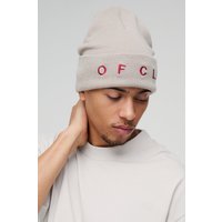 Mütze mit Official-Schriftzug - Ecru - ONE SIZE, Ecru von boohooman