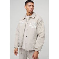Official gepolsterte Nylon-Jacke - Grau - XS, Grau Official gepolsterte Nylon-Jacke - Grau - XS, Grau von boohooman