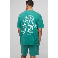 Oversize BM T-Shirt und Shorts von boohooman