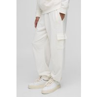 Oversize Basic Cargo-Jogginghose - Ecru - M, Ecru von boohooman