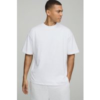Oversize Basic Rundhals T-Shirt - Weiß - M, Weiß von boohooman