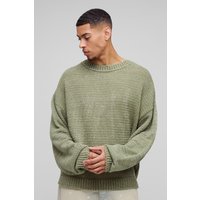 Oversize Bouclee Pullover - Grün - XS, Grün von boohooman