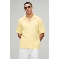 Oversize Hemd - Gelb - S, Gelb von boohooman