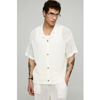 Oversize Hemd & lockere Hose - Ecru - XS, Ecru Oversize Hemd & lockere Hose - Ecru - XS, Ecru von boohooman