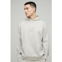 Oversize Hoodie mit Edition Limited Print - Grau - XS, Grau Oversize Hoodie mit Edition Limited Print - Grau - XS, Grau von boohooman