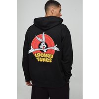 Oversize Hoodie mit Looney Tunes Print - Schwarz - XS, Schwarz Oversize Hoodie mit Looney Tunes Print - Schwarz - XS, Schwarz von boohooman