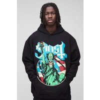 Oversize Hoodie mit lizenziertem Ghost Band Print - Schwarz - M, Schwarz von boohooman