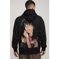 Oversize Hoodie mit lizenziertem Tyla-Print - Schwarz - XL, Schwarz von boohooman