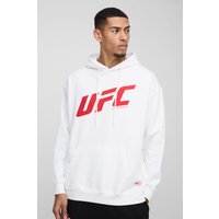Oversize Hoodie mit lizenziertem Ufc Print - Weiß - XS, Weiß von boohooman