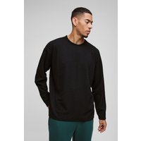 Oversize Jacquard Zopfmuster-Sweatshirt - Schwarz - S, Schwarz Oversize Jacquard Zopfmuster-Sweatshirt - Schwarz - S, Schwarz von boohooman