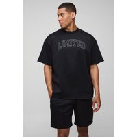 Oversize Limited Scuba T-Shirt & Shorts - Schwarz - XL, Schwarz Oversize Limited Scuba T-Shirt & Shorts - Schwarz - XL, Schwarz von boohooman