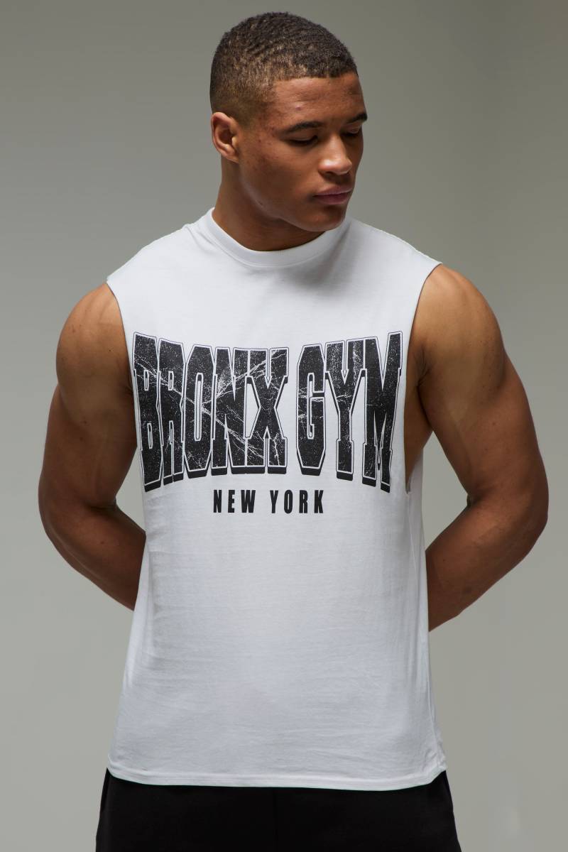Oversize Man Active Bronx vesttop - Weiß - XS, Weiß Oversize Man Active Bronx vesttop - Weiß - XS, Weiß von boohooman