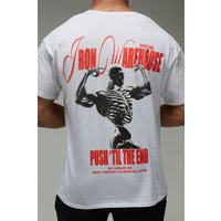 Oversize Man Active T-Shirt - Weiß - XS, Weiß Oversize Man Active T-Shirt - Weiß - XS, Weiß von boohooman