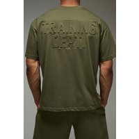 Oversize Man Active T-Shirt mit Training Dept Print - Khaki - 4XL, Khaki Oversize Man Active T-Shirt mit Training Dept Print - Khaki - 4XL, Khaki von boohooman