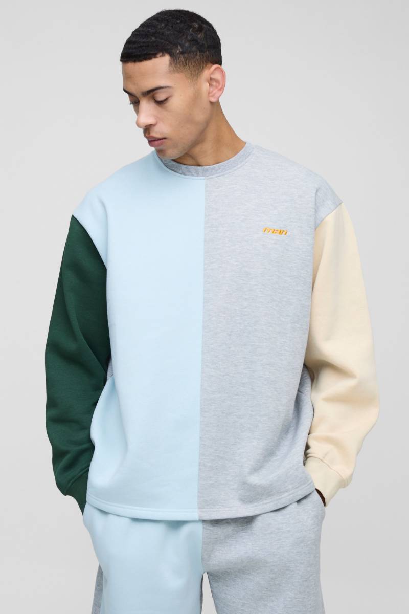 Oversize Man Colorblock Sweatshirt von boohooman
