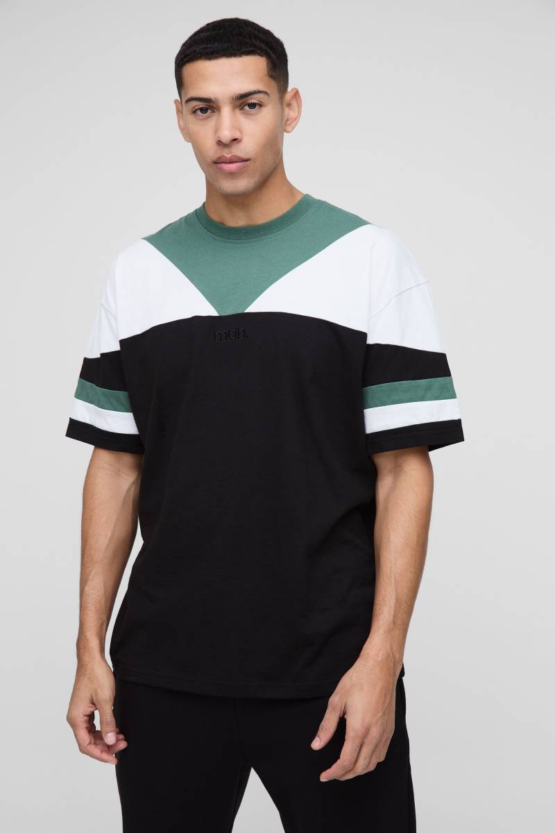 Oversize Man Colorblock T-Shirt von boohooman