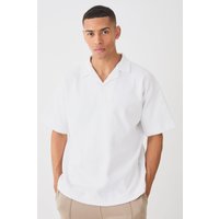Oversize Man Poloshirt - Weiß - M, Weiß von boohooman