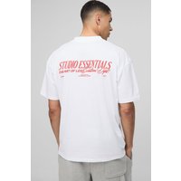 Oversize Man Studio Essentials T-Shirt - Weiß - XS, Weiß Oversize Man Studio Essentials T-Shirt - Weiß - XS, Weiß von boohooman