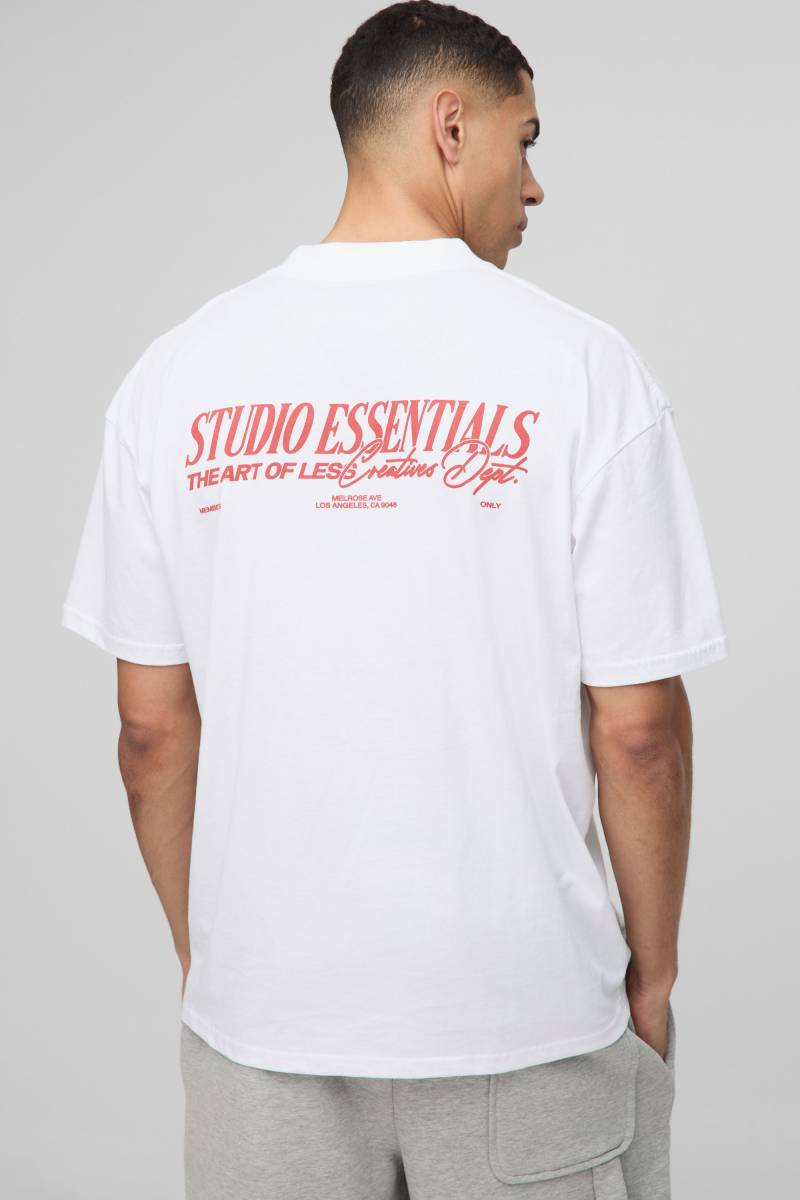 Oversize Man Studio Essentials T-Shirt - Weiß - XS, Weiß Oversize Man Studio Essentials T-Shirt - Weiß - XS, Weiß von boohooman