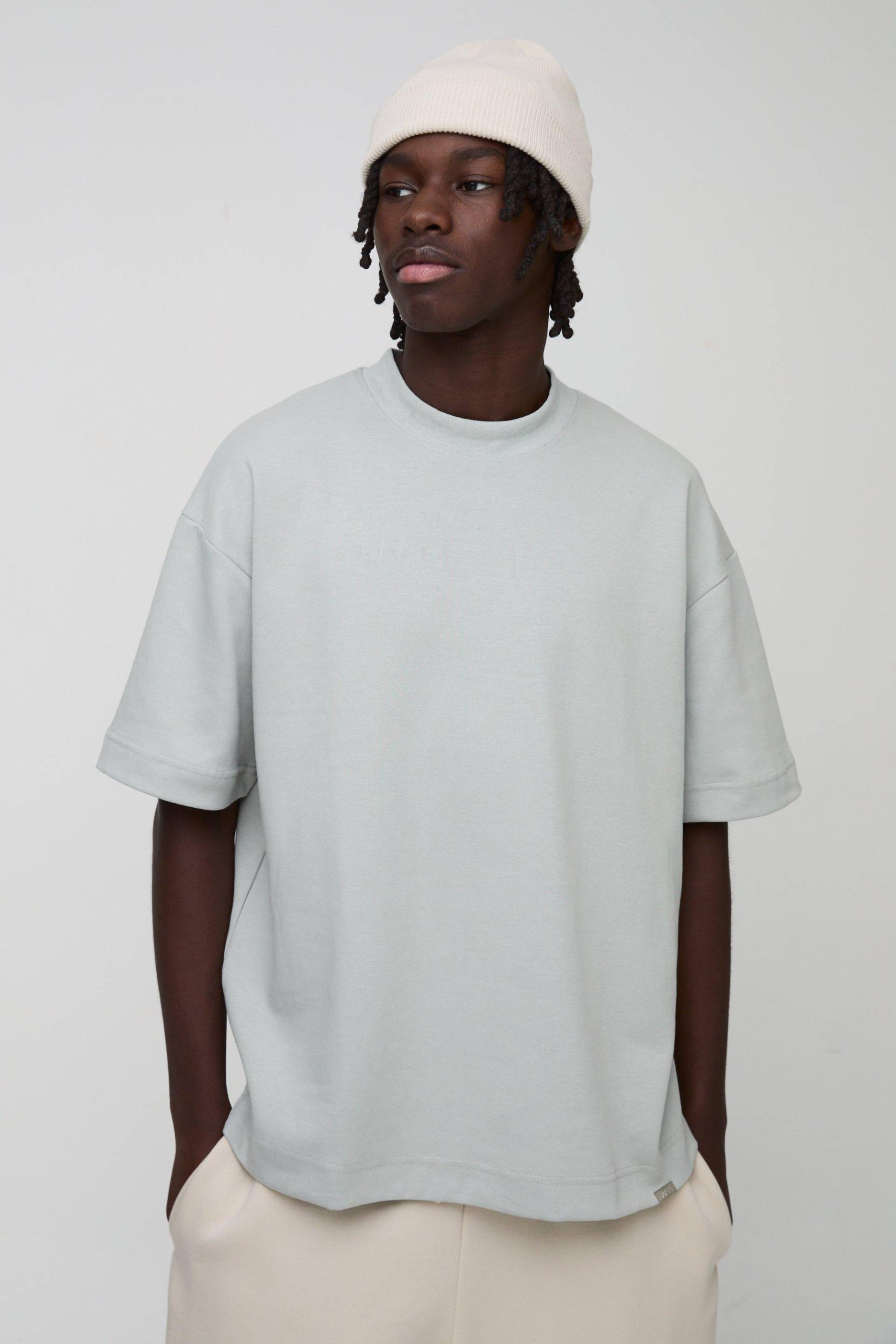 Oversize Man T-Shirt - Grau - L, Grau von boohooman