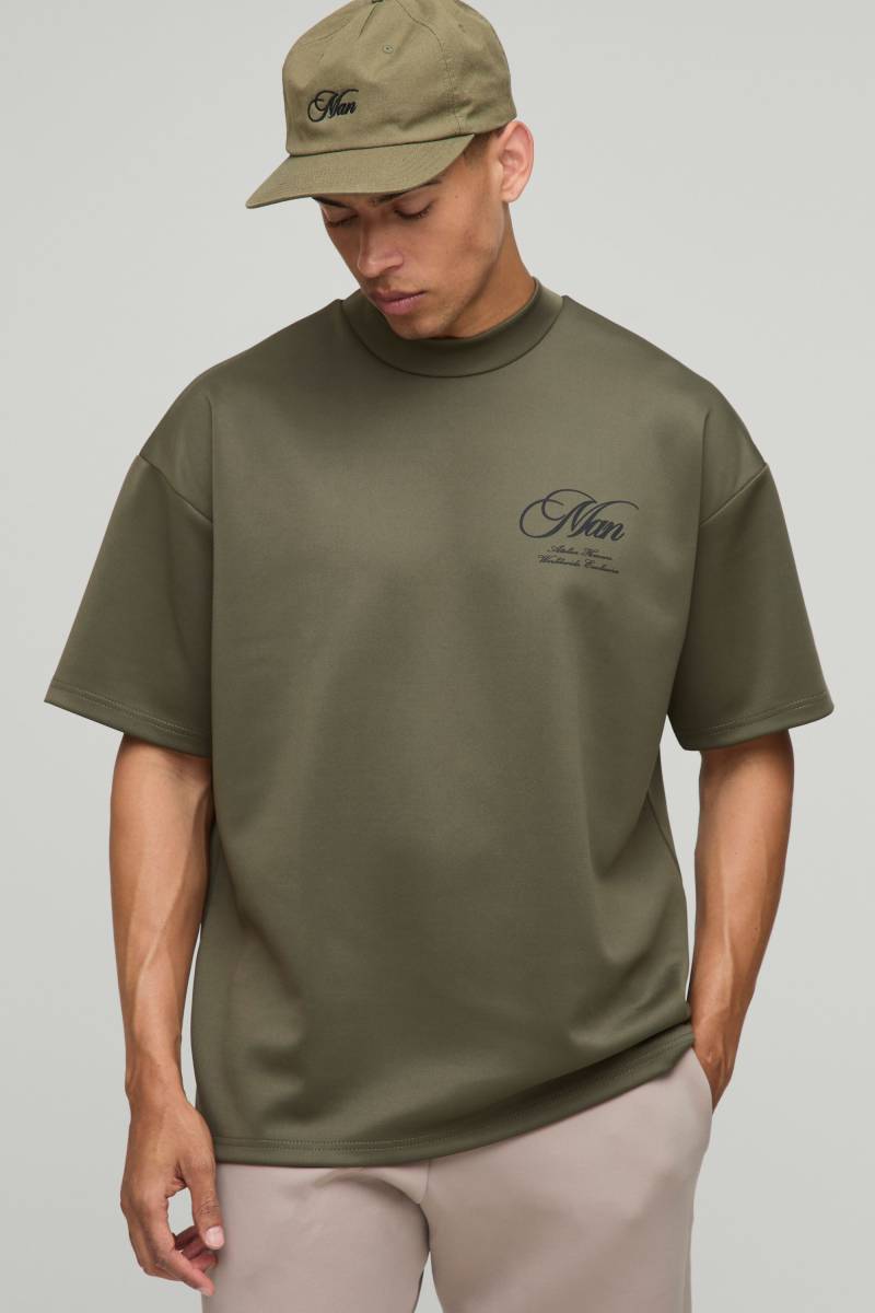 Oversize Man T-Shirt - Khaki - XS, Khaki Oversize Man T-Shirt - Khaki - XS, Khaki von boohooman