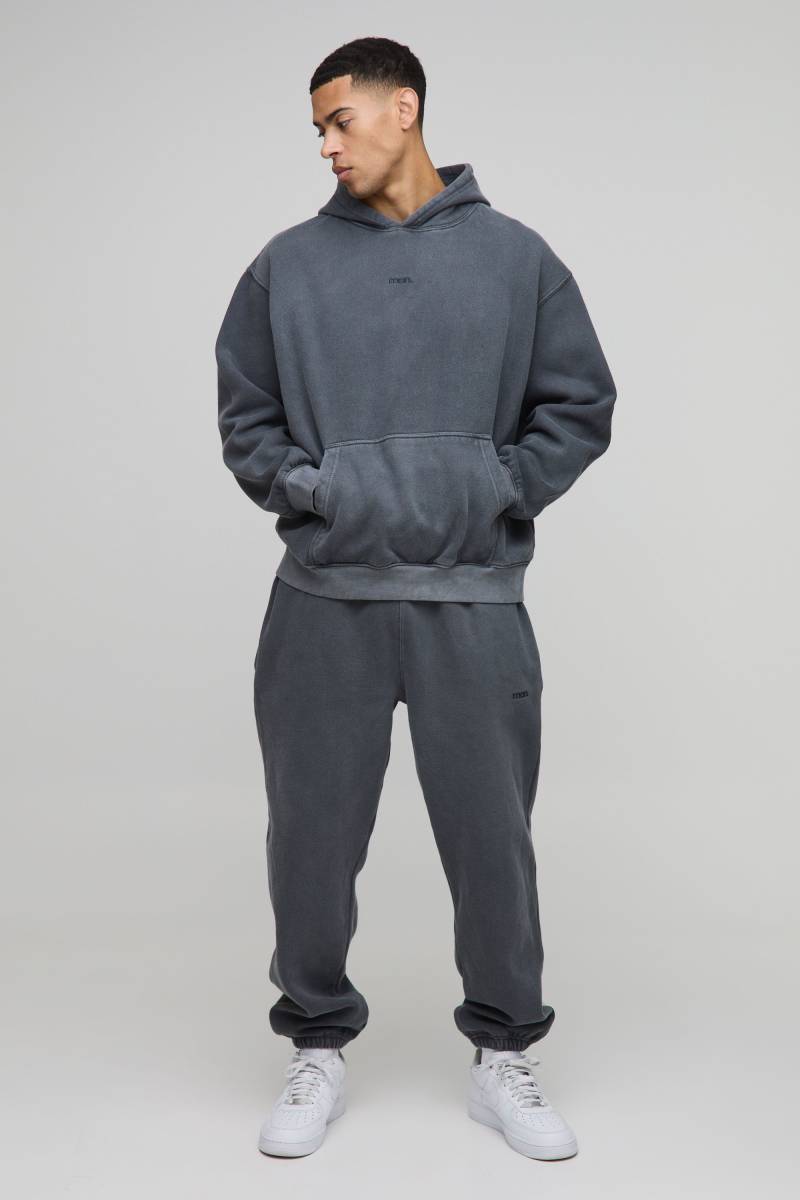 Oversize Man Trainingsanzug mit Kapuze - Grau - XS, Grau Oversize Man Trainingsanzug mit Kapuze - Grau - XS, Grau von boohooman