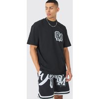 Oversize Ofcl Basketball T-Shirt und Shorts von boohooman