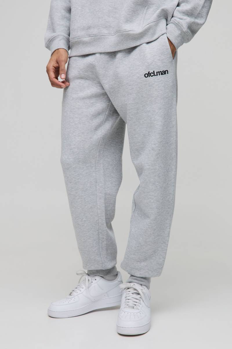 Oversize Official Man Basic Jogginghose - Grau - XS, Grau Oversize Official Man Basic Jogginghose - Grau - XS, Grau von boohooman