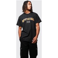 Oversize Oversize T-Shirt mit Print - Schwarz - S, Schwarz von boohooman