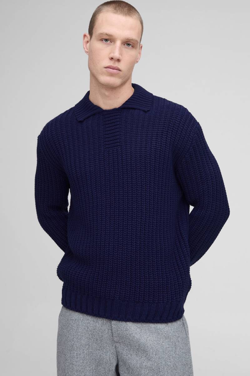 Oversize Poloshirt - Blau - XS, Blau von boohooman