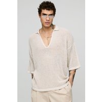Oversize Poloshirt - Grau - XS, Grau Oversize Poloshirt - Grau - XS, Grau von boohooman