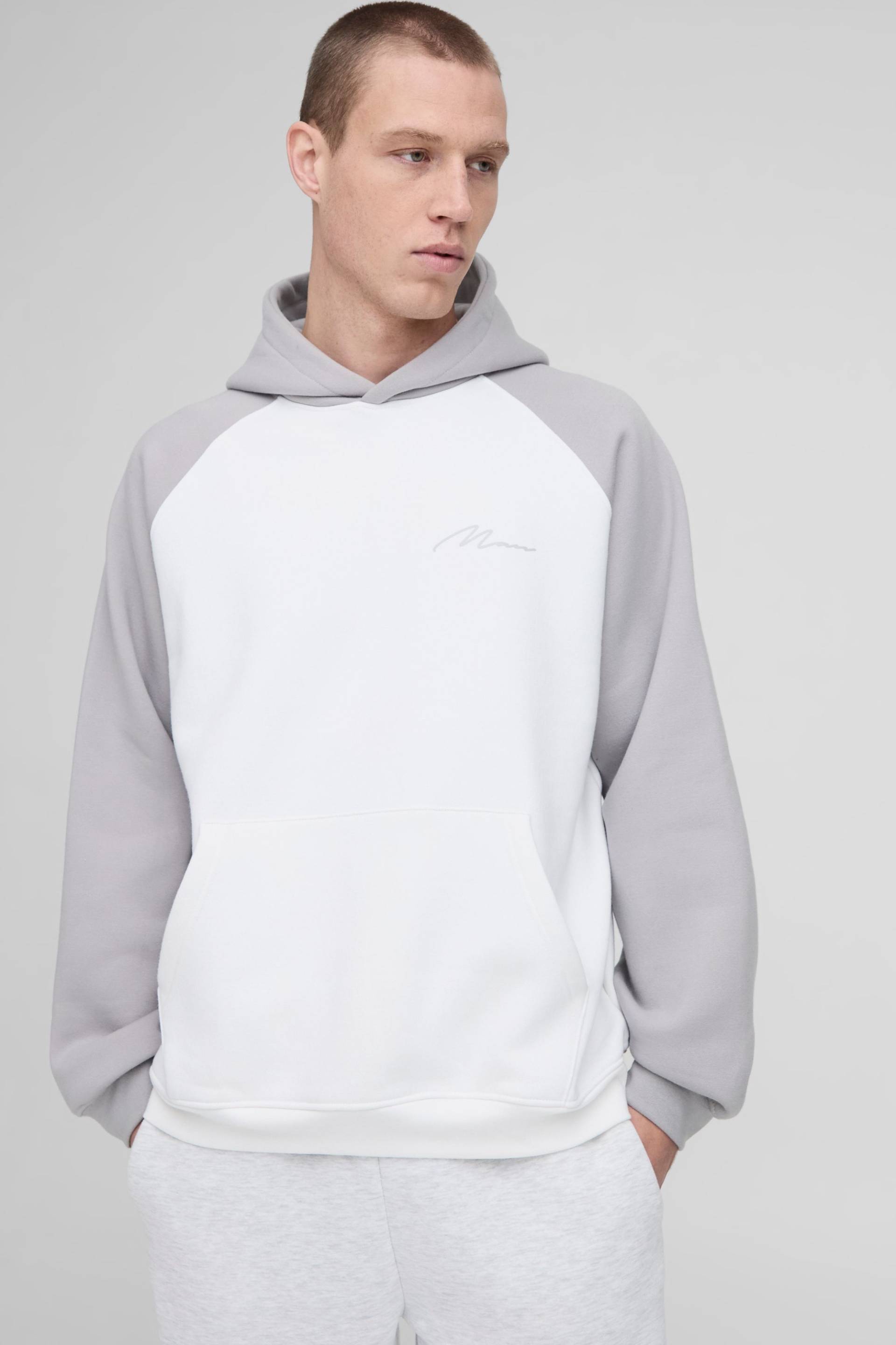 Oversize Raglan Man Signature Hoodie von boohooman