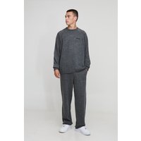 Oversize Raglan-Pullover & Jogginghose - Schwarz - S, Schwarz von boohooman