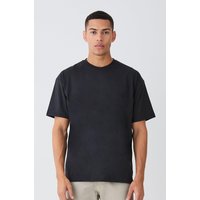 Oversize Rundhals T-Shirt - Schwarz - XS, Schwarz von boohooman
