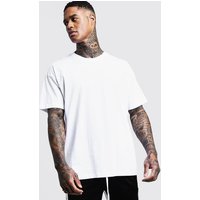 Oversize Rundhals T-Shirt - Weiß - L, Weiß von boohooman