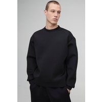 Oversize Scuba Sweatshirt - Schwarz - L, Schwarz Oversize Scuba Sweatshirt - Schwarz - L, Schwarz von boohooman