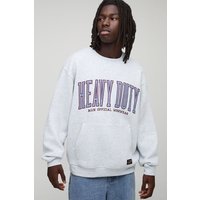 Oversize Sweatshirt - Grau - XS, Grau von boohooman