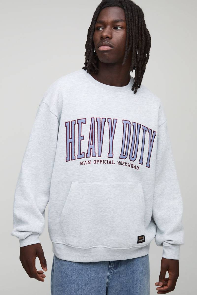 Oversize Sweatshirt - Grau - XS, Grau Oversize Sweatshirt - Grau - XS, Grau von boohooman
