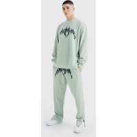 Oversize Sweatshirt-Trainingsanzug von boohooman