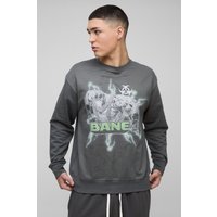 Oversize Sweatshirt mit lizenziertem Bane-Print - Grau - XS, Grau Oversize Sweatshirt mit lizenziertem Bane-Print - Grau - XS, Grau von boohooman