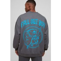 Oversize Sweatshirt mit lizenziertem Fall Out Boy Print von boohooman