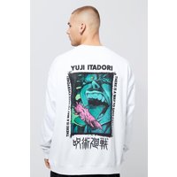 Oversize Sweatshirt mit lizenziertem Jujitsu Kaisen Print von boohooman