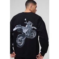 Oversize Sweatshirt mit lizenziertem Racing Print von boohooman