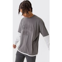 Oversize T-Shirt - Grau - XS, Grau Oversize T-Shirt - Grau - XS, Grau von boohooman