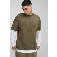 Oversize T-Shirt - Khaki - XS, Khaki Oversize T-Shirt - Khaki - XS, Khaki von boohooman