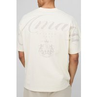 Oversize T-Shirt in Ecru Amalfi Print - XS, Ecru Oversize T-Shirt in Ecru Amalfi Print - XS, Ecru von boohooman