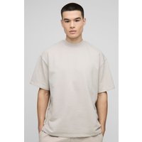Oversize T-Shirt - light khaki - XS, light khaki von boohooman