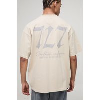 Oversize T-Shirt mit 777 Print von boohooman